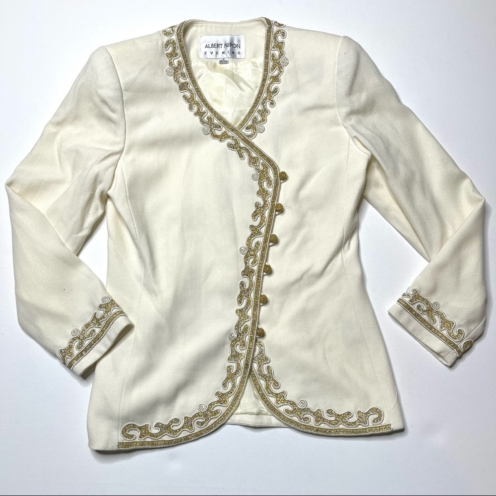Albert Nipon Glass Bead Blazer - image 1
